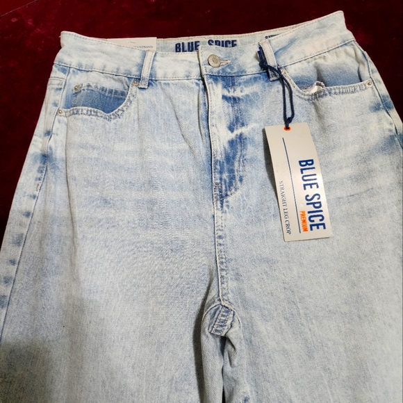 Blue Spice Premium Straight Leg Crop Jeans pants 👖 - Picture 4 of 12